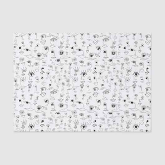 Gesichter Seidenpapier (Vorderseite)