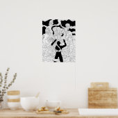 Gesichter und Figuren in der nebeligen, merkwürdig Poster (Küche)