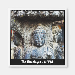 Gesichter von Buddha, Chorten, Himalaya - Nepal Magnet