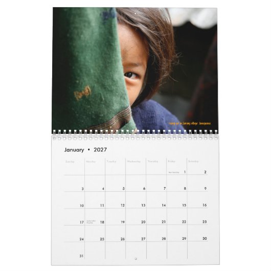 Gesichter von Nepal Kalender (Jan 2027)