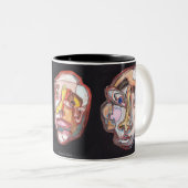 Gesichter Zweifarbige Tasse (VorderseiteRechts)