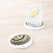 Gesichts-Bierflasche-Kappe Untersetzer (Seite)