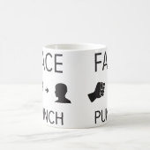 Gesichts-Durchschlag Kaffeetasse (Mittel)