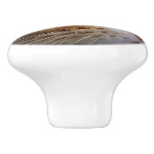 Gesichts einer Ingwerkatze bestimmt Keramikknauf (Seitenansicht)