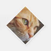 Gesichts einer Ingwerkatze bestimmt Serviette (Ecke)