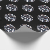 Gesichts-elegantes Diamond-Gem-Bildmuster Geschenkpapier (Ecke)