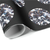 Gesichts-elegantes Diamond-Gem-Bildmuster Geschenkpapier (Rolleneckpunkt)