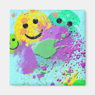 GESICHTS-FARBEN-ÜBERRASCHUNG MAGNET