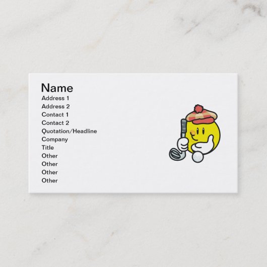 Gesichts-Golf-T - Shirts und Geschenke Visitenkarte (Vorderseite)