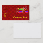 Gesichts-Maler-Visitenkarte Visitenkarte (Vorne/Hinten)