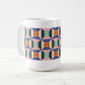 Gesichts-Quadrate 2 Kaffeetasse (Vorderseite Links)