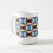 Gesichts-Quadrate 5 Kaffeetasse (Vorderseite Links)