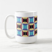 Gesichts-Quadrate 5 Kaffeetasse (Links)
