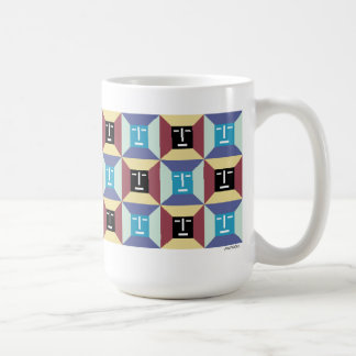 Gesichts-Quadrate 5 Kaffeetasse