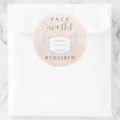 Gesichts-rosa Gesichtsmaske erfordert Etikett Runder Aufkleber (Tasche)