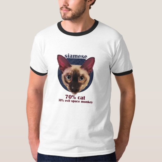Gesichts-T - Shirt der siamesischen Katze (Vorderseite)