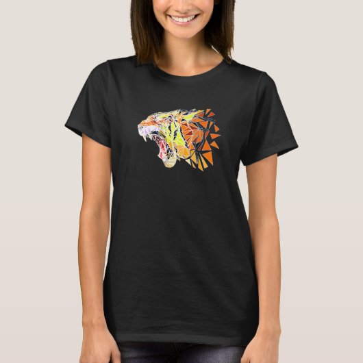 Gesichts Tiger Head Wildlife Wilderness Predator B T-Shirt (Vorderseite)