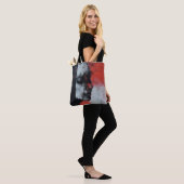 Gesichts- und Abstrakt-rote Kunst Tasche (Am Model)