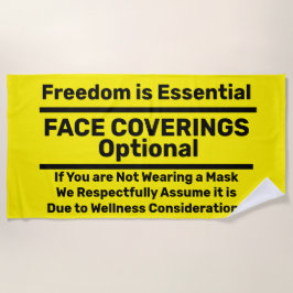 Gesichtsabdeckung fakultativ -Befreiung von der me Strandtuch