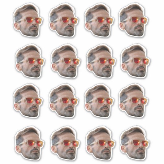 Gesichtsaufkleber, Gesichtsaufkleber nach Maß, kun Aufkleber (Vorderseite)