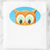 Gesichtsausdruck einer kleinen Schale Ovaler Aufkleber (Tasche)