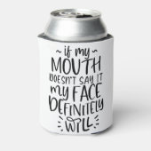 Gesichtsausdruck, Stille, Ruhe Dosenkühler (Kanne Rückseite)