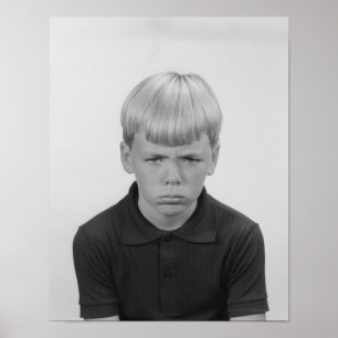 Gesichtsausdrücke eines Jungen Poster