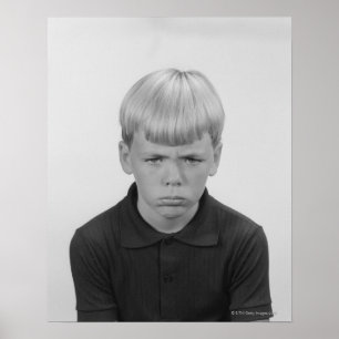 Gesichtsausdrücke eines Jungen Poster