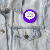 Gesichtsausdrücke nicht lesen können, blau, Bewuss Button (Beispiel)