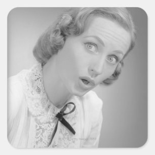 Gesichtsausdrücke Quadratischer Aufkleber