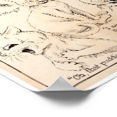 Gesichtsausdrücke verschiedener Katzen, Louis Wain Poster (Ecke)