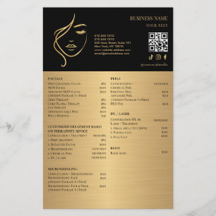GESICHTSBEHANDLUNGEN Beauty Salon Flyer