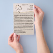 GESICHTSBEHANDLUNGEN Nachsorge-Flyer Flyer (Handgriff)