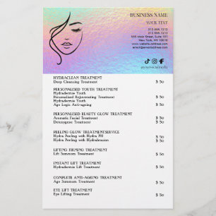 GESICHTSBEHANDLUNGEN Schönheitssalon-Flyer Flyer