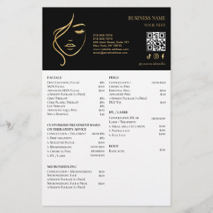 GESICHTSBEHANDLUNGEN Schönheitssalon-Flyer Flyer