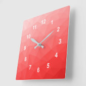 Gesichtsbeobachtung mit rotem Gefälle Quadratische Wanduhr (Winkel)