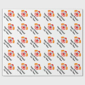 Gesichtsbild des sonnigen Clowns Geburtstag Geschenkpapier (Flach)