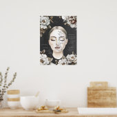 Gesichtsblutgefäße sehen sich anatomischer Kunst g Poster (Küche)