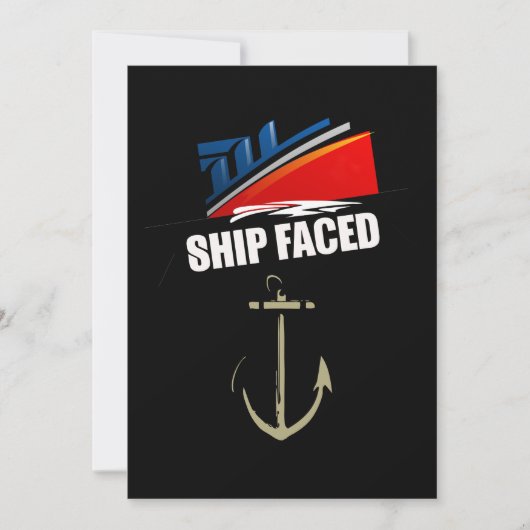 Gesichtsbootfahren auf dem Schiff Einladung (Vorderseite)