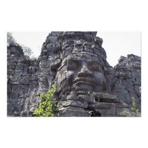 Gesichtsdetail des West-Torturms (Gopuram), Fotodruck