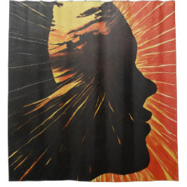 Gesichtshaut | Metaphysische Kunstgestaltung Duschvorhang