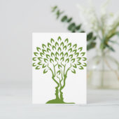 Gesichtshaut Tree optisches Illusionskonzept Postkarte (Stehend Vorderseite)