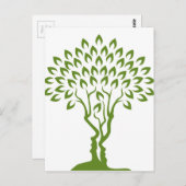 Gesichtshaut Tree optisches Illusionskonzept Postkarte (Vorne/Hinten)