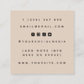 Gesichtshyoga Botanische Blumenpracht Nasenring Sc Quadratische Visitenkarte (Rückseite)