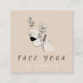 Gesichtshyoga Botanische Blumenpracht Nasenring Sc Quadratische Visitenkarte (Vorderseite)