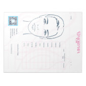 Gesichtskarte für Abzweigung Note Pad Notizblock (Vorderseite)