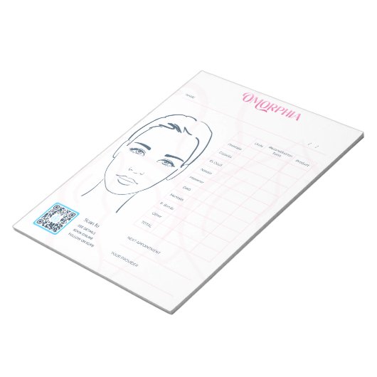 Gesichtskarte für Abzweigung Note Pad Notizblock (angewinkelt)