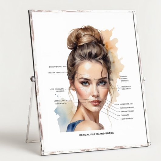 Gesichtskarte für Dermal Filler und Botox Poster