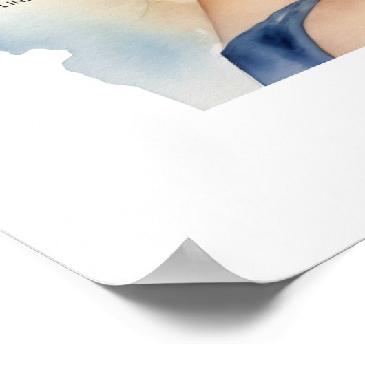 Gesichtskarte für Hautfiller und Botox Poster (Ecke)