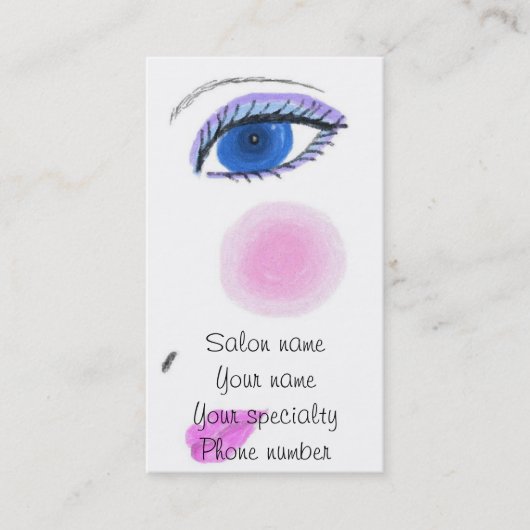 Gesichtskarte Terminkarte (Vorderseite)